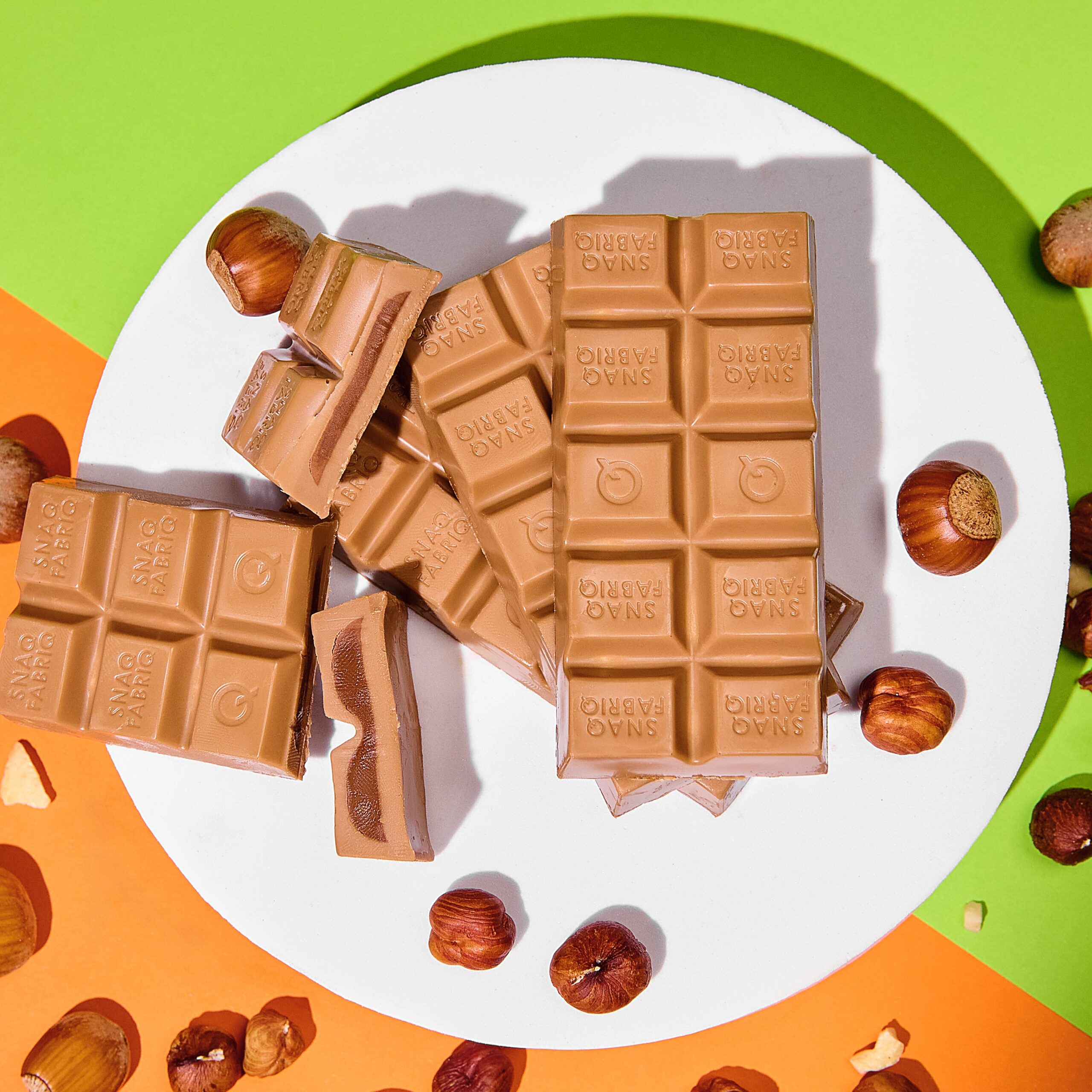 BATONIK SNAQ FABRIQ MILKY 55 G - CZEKOLADOWO-ORZECHOWE NADZIENIE - obrazek 3